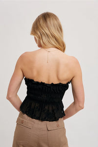 Thumbnail for Lace Tie-Front Tube Top