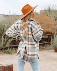 Thumbnail for Plaid Button Flannel Shacket