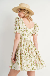 Thumbnail for Floral Ruffle Babydoll Dress