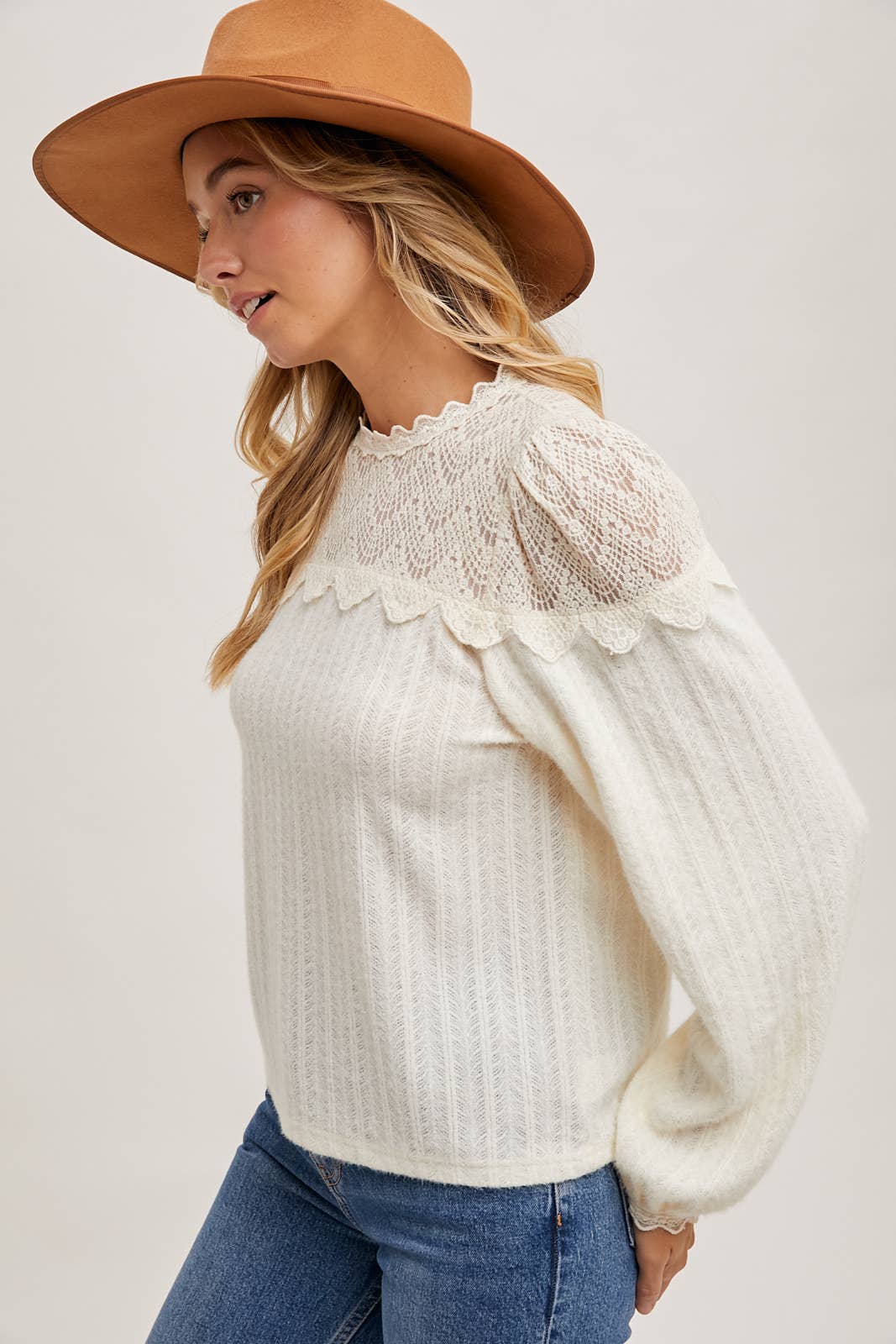 Lace Trimmed Blouse