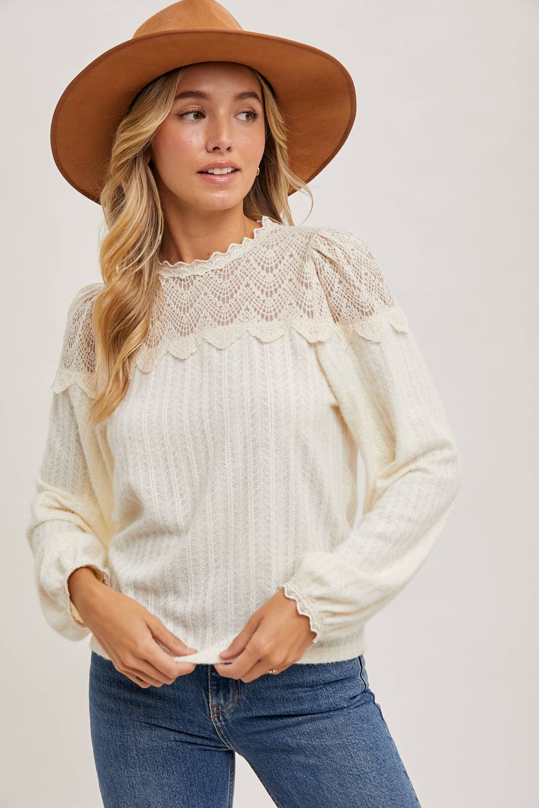 Lace Trimmed Blouse