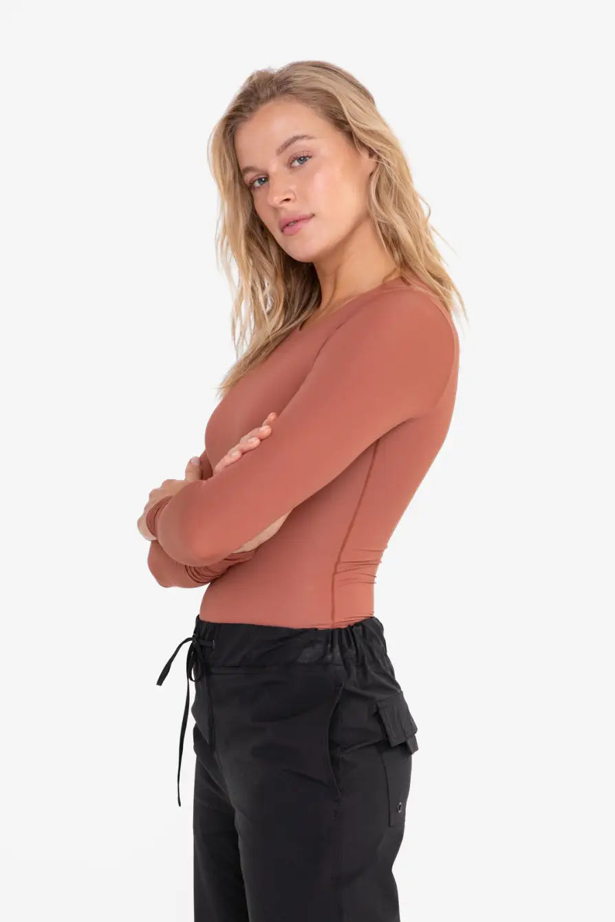 Double-Layered Long Sleeve Bodysuit