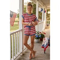 Thumbnail for Americana Striped Lounge Set