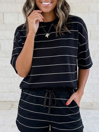 Thumbnail for Half Sleeve Tee with Drawstring Shorts