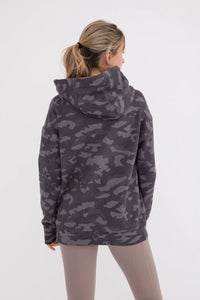 Thumbnail for Dark Camo Hoodie Pullover with Thumbholes