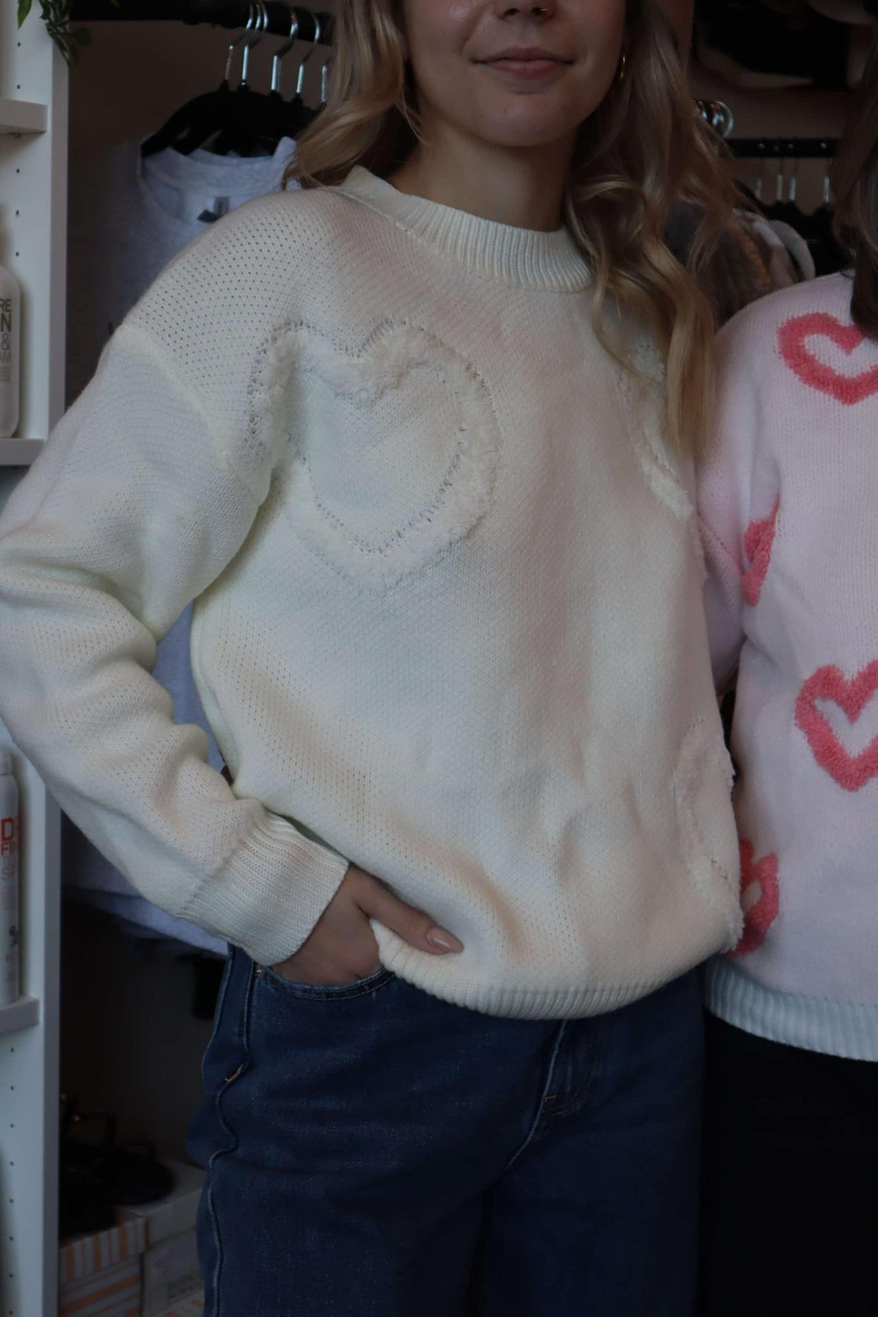 Sweet Talk White Valentine's Day Sweater