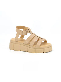 Thumbnail for Strappy Gladiator Caged Sandals