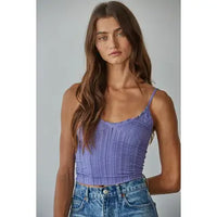 Thumbnail for Knit Seamless Nylon Spandex Jacquard Pattern Top