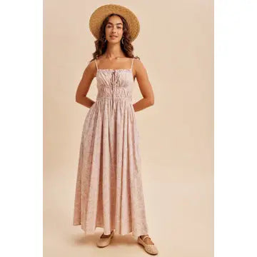 Cotton Floral Sleeveless Maxi Dress