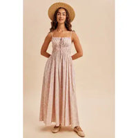 Thumbnail for Cotton Floral Sleeveless Maxi Dress