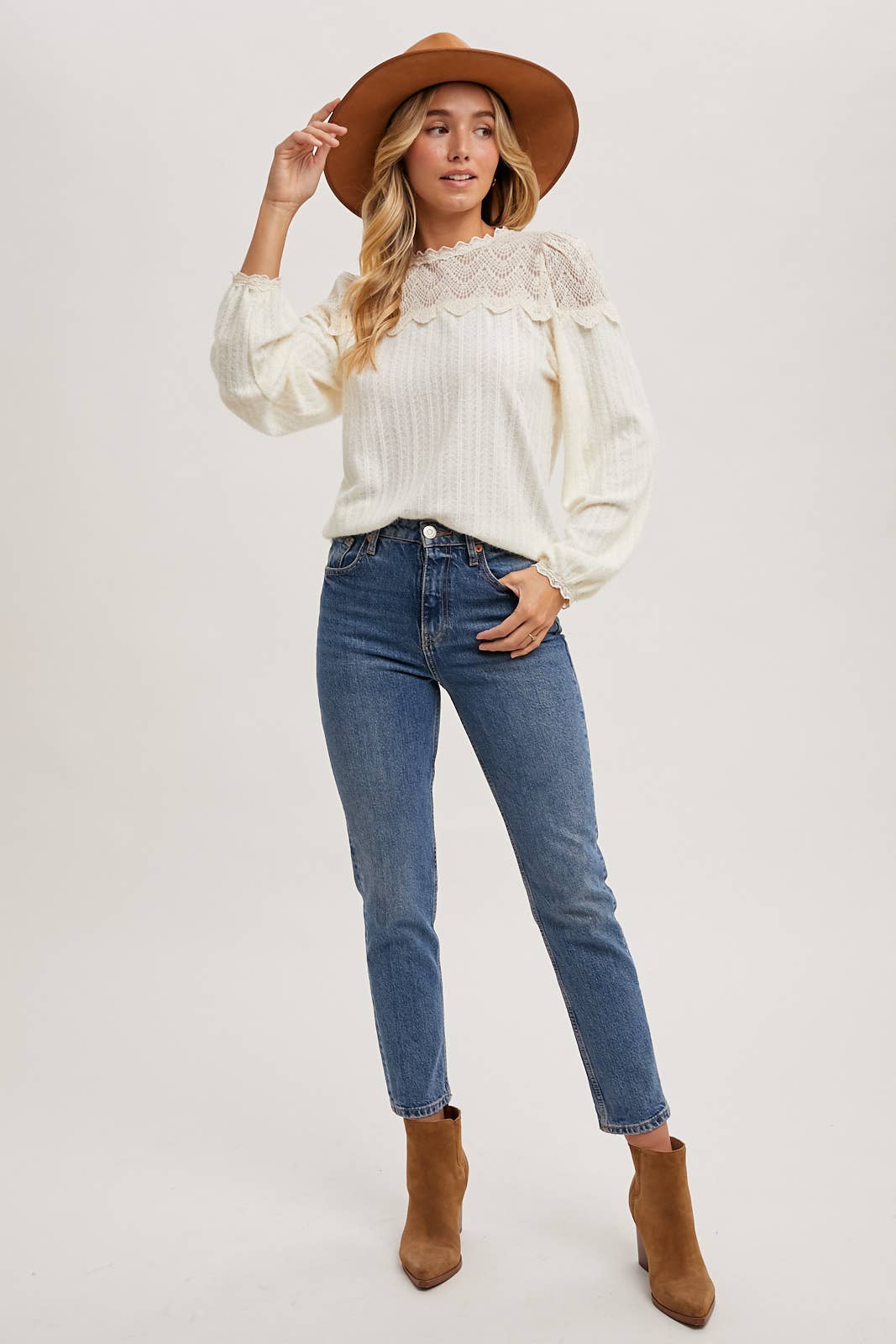 Lace Trimmed Blouse