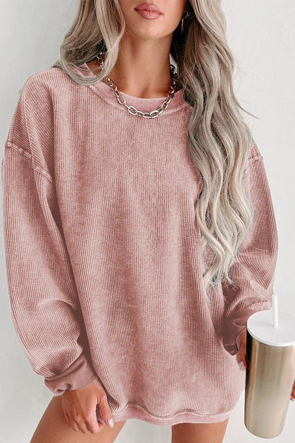 Oversized Ribbed Crewneck