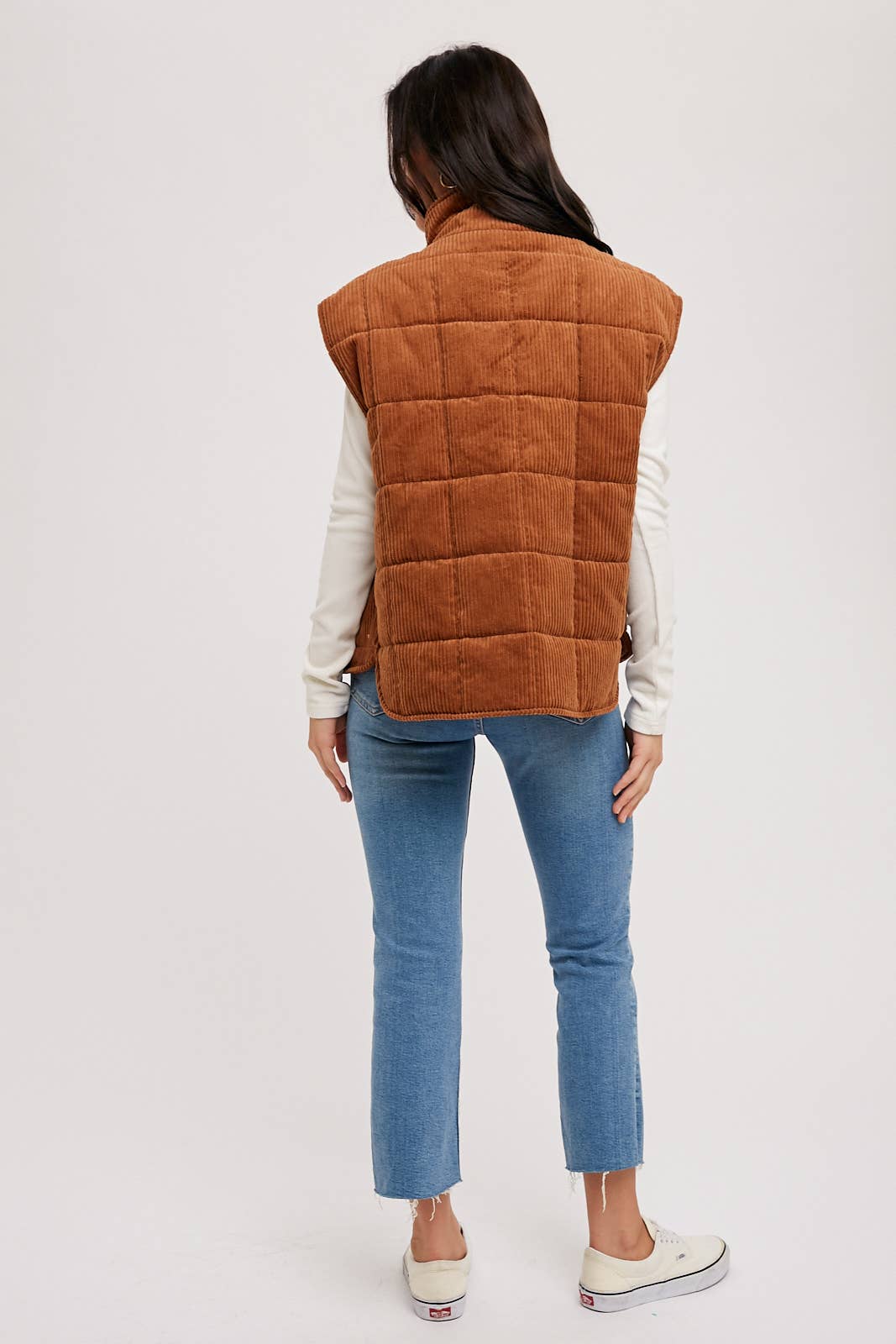 Corduroy Quilted Puffer Vest