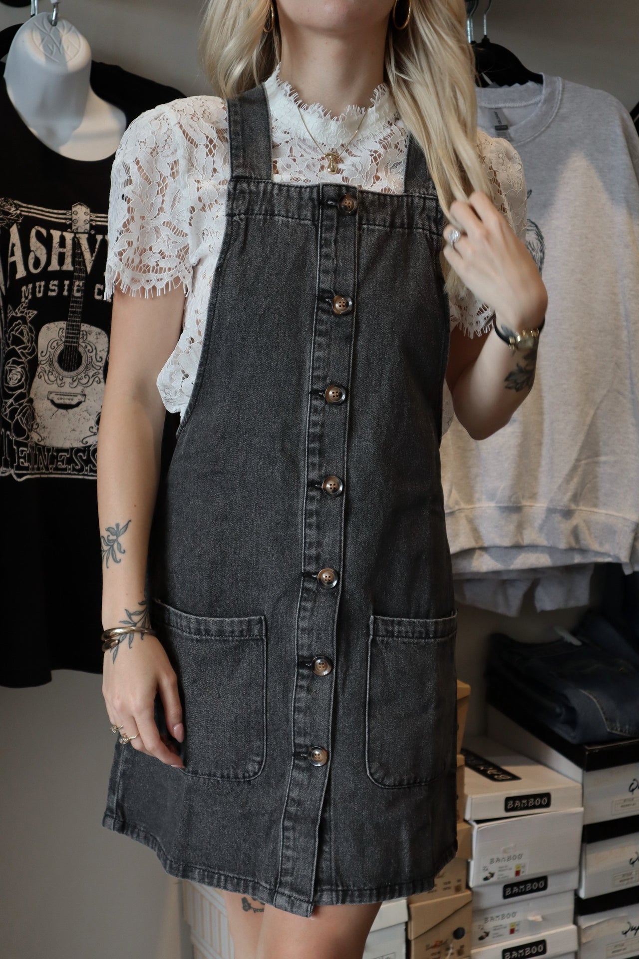 Denim Overall Dress