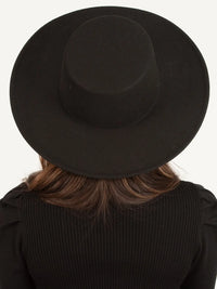 Thumbnail for BEBE Boater Hat-black